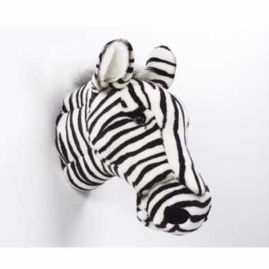 Pluche  Decoratie koppen zebra dierenkop
