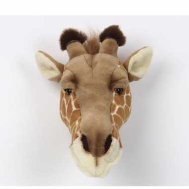 Pluche giraffenkop muur dierenkop