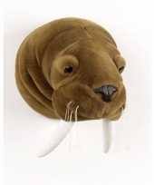 Pluche jacht trofee walrus dierenkop